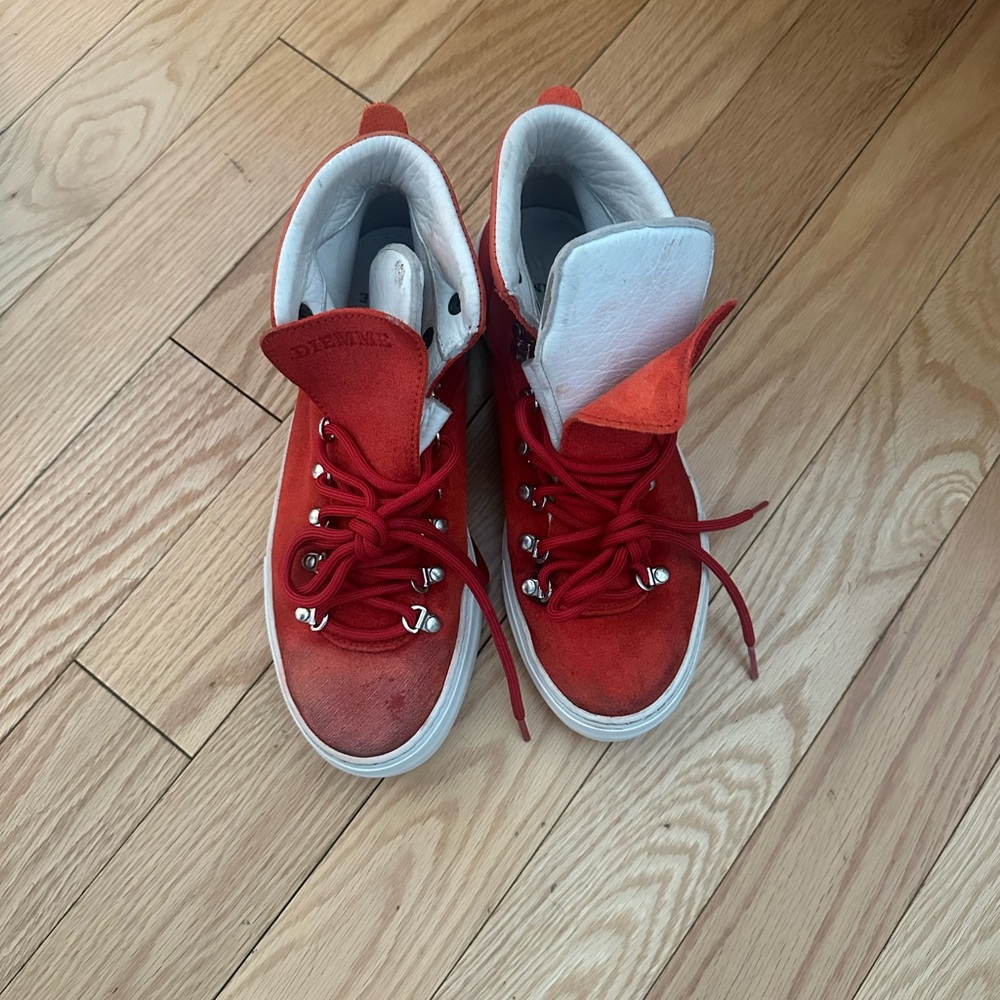Diemme x bandier Red High-Top Sneakers
